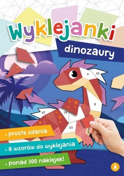 Wyklejanki Dinozaury z naklejkami 8 wzorów ponad 300 naklejek 3+ Skrzat