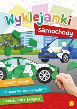 Wyklejanki Samochody z naklejkami 8 wzorów ponad 300 naklejek 3+ Skrzat
