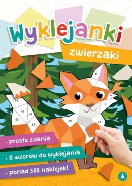 Wyklejanki Zwierzaki z naklejkami 8 wzorów ponad 300 naklejek książeczka 3+