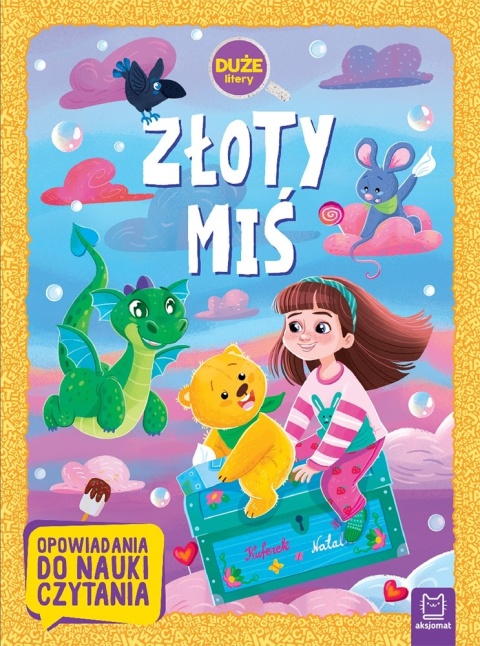 Złoty miś duże litery opowiadania do nauki czytania dla dzieci Edukacyjna