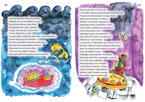 Bajka o rybaku i rybce - ilustrowana baśń, książka dla dzieci 16 stron GREG