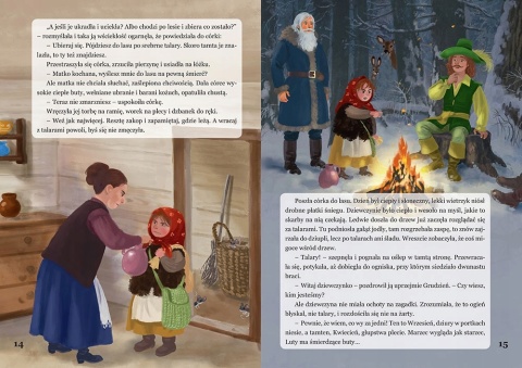 Baśń o dwunastu miesiącach - ilustrowana książka dla dzieci 16 stron GREG