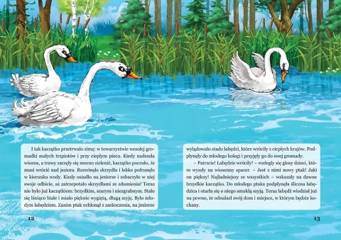 Brzydkie kaczątko ilustrowana baśń - książka dla dzieci 16 stron GREG