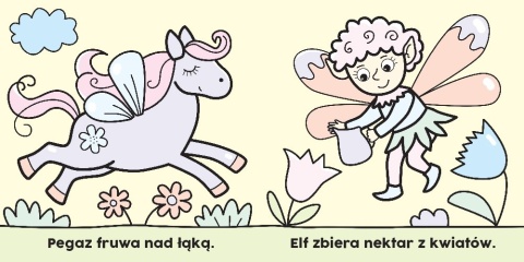 Czarodziejski pędzelek. W bajkach. Malowanka wodna Kolorowanka dla dzieci