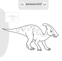 Kolorowanka malowanka dla dzieci Malowanie-doklejanie. Dinozaury + Naklejki