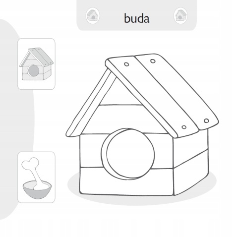Kolorowanka malowanka dla dzieci Malowanie-doklejanie Domki + Naklejki