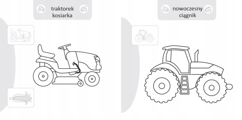 Kolorowanka malowanka dla dzieci Malowanie-doklejanie Na Wsi + Naklejki