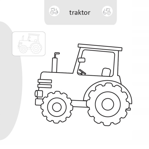 Kolorowanka malowanka dla dzieci Malowanie-doklejanie Na Wsi + Naklejki