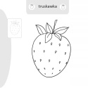 Kolorowanka malowanka dla dzieci Malowanie-doklejanie Owoce + Naklejki