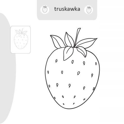 Kolorowanka malowanka dla dzieci Malowanie-doklejanie Owoce + Naklejki