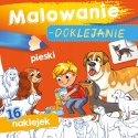 Kolorowanka malowanka dla dzieci Malowanie-doklejanie Pieski + Naklejki