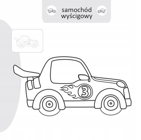 Kolorowanka malowanka dla dzieci Malowanie-doklejanie Pojazdy + Naklejki