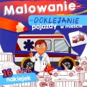 Kolorowanka malowanka dla dzieci Malowanie-doklejanie Pojazdy + Naklejki