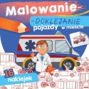 Kolorowanka malowanka dla dzieci Malowanie-doklejanie Pojazdy + Naklejki