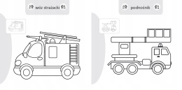 Kolorowanka malowanka dla dzieci Malowanie-doklejanie Pojazdy + Naklejki