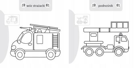 Kolorowanka malowanka dla dzieci Malowanie-doklejanie Pojazdy + Naklejki