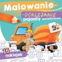 Kolorowanka malowanka dla dzieci Malowanie-doklejanie Pojazdy + Naklejki