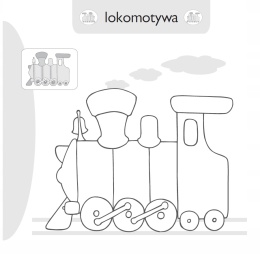 Kolorowanka malowanka dla dzieci Malowanie-doklejanie Pojazdy + Naklejki