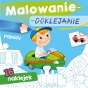 Kolorowanka malowanka dla dzieci Malowanie-doklejanie Pojazdy + Naklejki