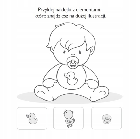 Kolorowanka malowanka dla dzieci Malowanie-doklejanie Zadania + Naklejki