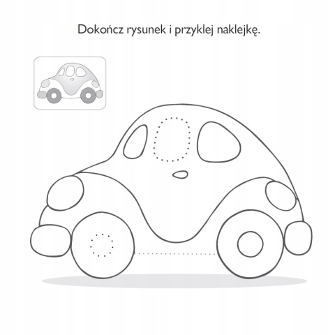 Kolorowanka malowanka dla dzieci Malowanie-doklejanie Zadania + Naklejki