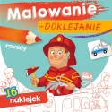 Kolorowanka malowanka dla dzieci Malowanie-doklejanie Zawody + Naklejki