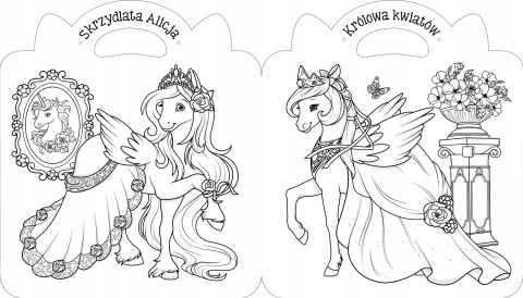 Kucyki Malowanka z naklejkami W pałacu Kolorowanka dla dzieci Naklejki