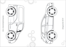 Maluszkowe malowanie Samochody osobowe Kolorowanka dla dzieci Skrzat