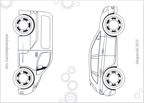 Maluszkowe malowanie Samochody osobowe Kolorowanka dla dzieci Skrzat