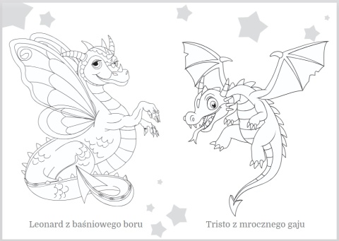 Maluszkowe malowanie Smoki Kolorowanka dla dzieci