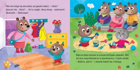 Mały miś zostaje z babcią Książeczka dla dzieci Książka Opowiadania