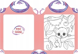 Niezwykła dżungla Malowanka z naklejkami Zaczarowana kredka Kolorowanka