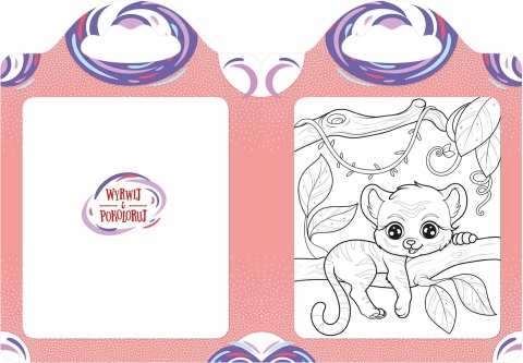 Niezwykła dżungla Malowanka z naklejkami Zaczarowana kredka Kolorowanka