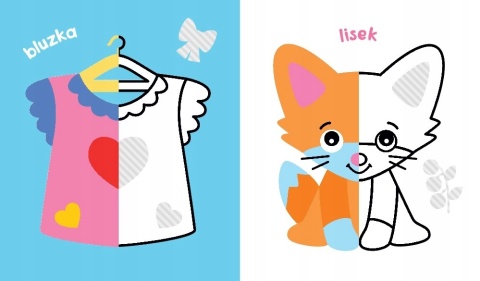 Pół i pół Kolorowanka malucha z lalką Malowanka dla dzieci Książeczka