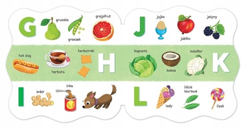 Smaczny alfabet Książka Edukacyjna Książęczka dla malucha