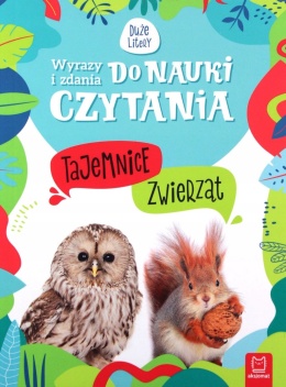 Wyrazy i zdania do nauki czytania Tajemnice przyrody zwierząt książeczka