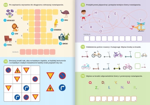100 ciekawych zadań. Łamigłówki dla przedszkolaków. Od 6 lat krzyżówki