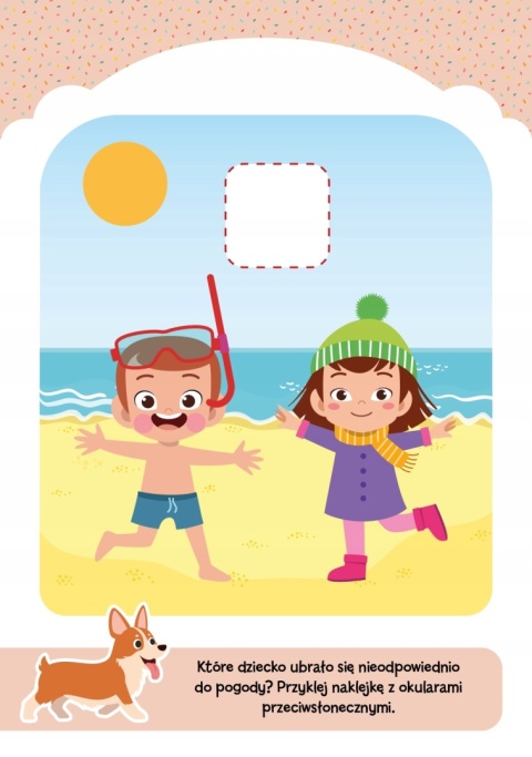 Akademia 4-latka z pieskiem Kacperkiem Zadania Łamigłówki z naklejkami