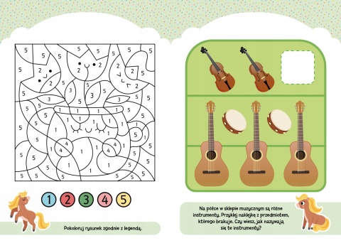 Akademia 5-latka z kucykiem łamigłówki zadania labirynty Naklejki