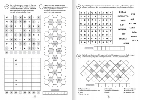Ciekawe zadania do głowy łamania. Krzyżówki, wykreślanki, szyfrogramy 10+