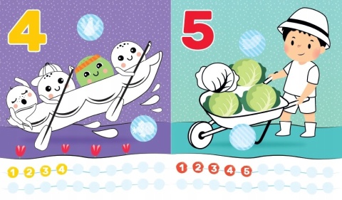 Cyferki malucha Uczę się koloruję naklejam książeczka dla dziecka