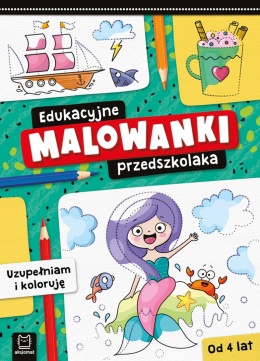 Edukacyjne malowanki przedszkolaka Uzupełniam i koloruję Kolorowanka