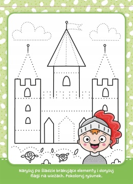 Edukacyjne malowanki przedszkolaka Uzupełniam i koloruję Kolorowanka