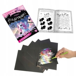 Jednorożce Zadanka & zdrapywanki Zadania i ćwiczenia dla dzieci zdrapki