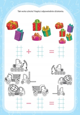 Już woła szkoła! Cyferki łamigłówki zadania nauka książeczka edukacyjna