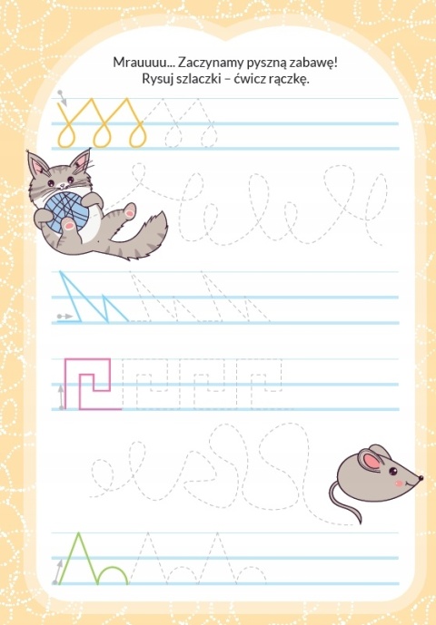 Już woła szkoła! Szlaczki łamigłówki zadania nauka książeczka edukacyjna