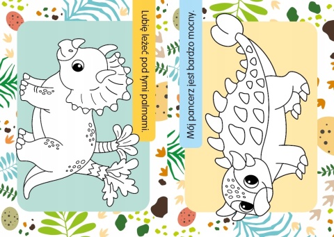 Kolorowanka z tatuażami świeca w ciemności! Małe dinozaury Malowanka