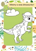 Kolorowanka z tatuażami świeca w ciemności! Małe dinozaury Malowanka