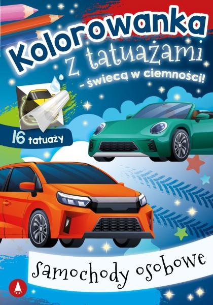 Kolorowanka z tatuażami świeca w ciemności! Samochody Osobowe Malowanka