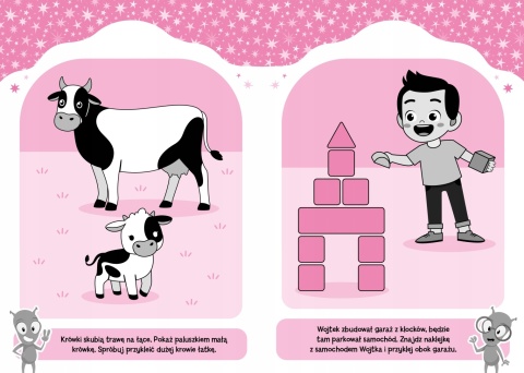 Kosmiczna akademia 2 lat Zadania ćwiczenia dla dzieci łąmigłówki + naklejki